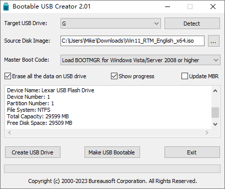Bootable USB Drive Creator